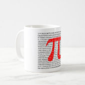 Mug Original red number pi day mathematical symbol (Devant gauche)