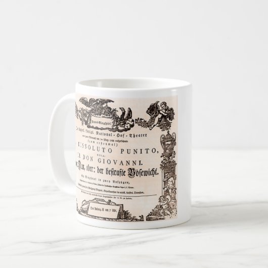 Mug Originale playbill, première de Vienne de Don Giov (Devant gauche)