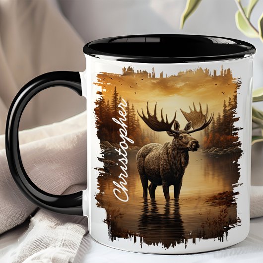 Mug Orignal dans le reflet du lac Misty