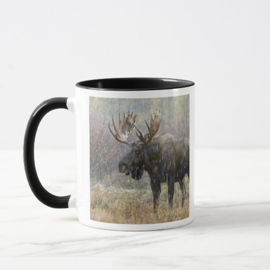 Mug Orignal dans une tempête de neige avec des tremble (Gauche)
