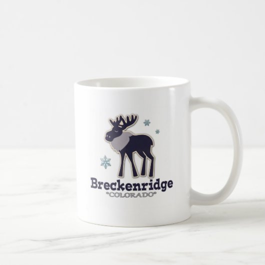 Mug Orignaux bleus Breckenridge le Colorado de flocon (Droite)