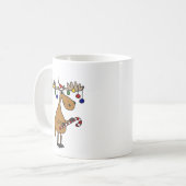 Mug Orignaux de Noël d'amusement avec du sucre de (Devant gauche)