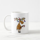Mug Orignaux de Noël d'amusement avec du sucre de (Gauche)
