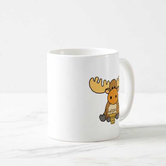 Mug Orignaux drôles de bébé mangeant la crème glacée (Devant droit)