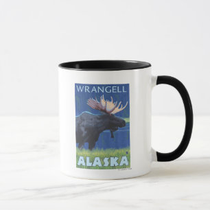 Mug Orignaux la nuit - Wrangell, Alaska