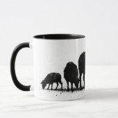 Mug Orkney Sheep — Ink Silhouette Flock (Gauche)