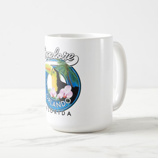 Mug Orlando Florida Découvrez le logo rétro. (Devant droit)