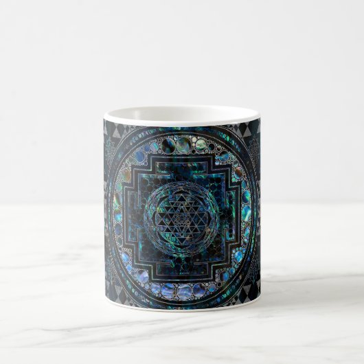 Mug Ormeau Shell de Sri Yantra/Sri Chakra et argent (Centre)