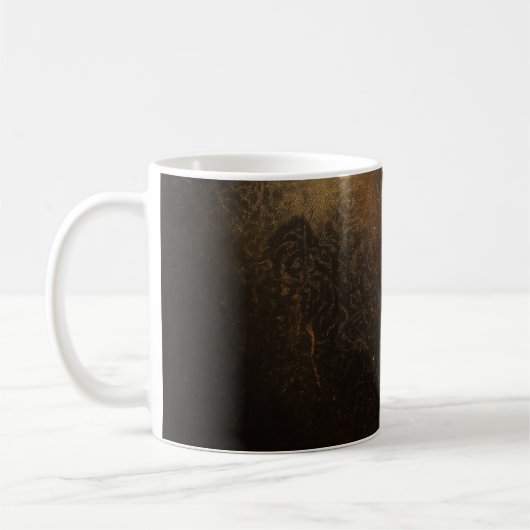 Mug 🖤 Ornamental Dark Gold Pattern - Luxurious & Intr (Gauche)