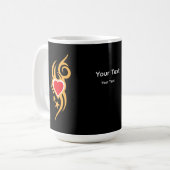 Mug Ornamental Floral Heart Tattoo  (Devant gauche)