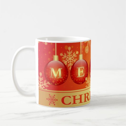 Mug Ornaments rouges (Gauche)