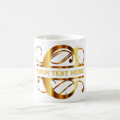 Mug Ornat d'or victorien, Lettre c Monogramme (Centre)