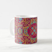 Mug Ornate Bohemian Mandala Tile Pattern (Devant gauche)