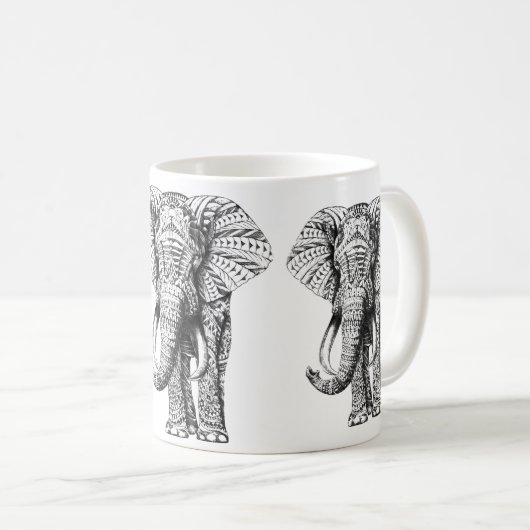 Mug Ornate Elephant (Devant droit)
