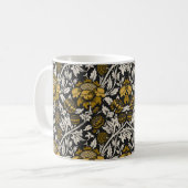 Mug Ornate floral pattern with large gold flowers  (Devant gauche)