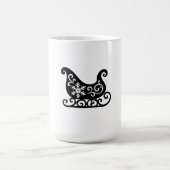 Mug Ornate Sleigh with White Snowflake Design (Centre)