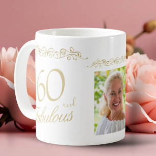 Mug Ornement 60 ans et Fabuleux Photo de 60e anniversa