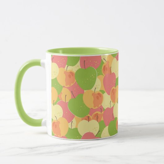 Mug Ornement avec des pommes (Gauche)