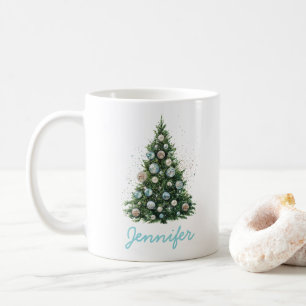 Mug Ornement Boule Disco Sapin de Noël Personnalisé Fê