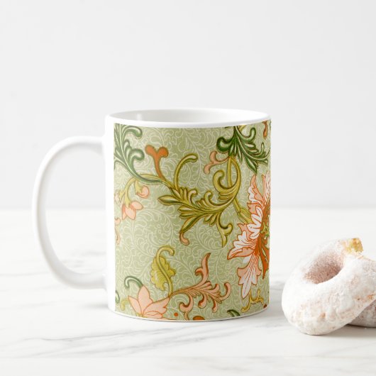 Mug Ornement chinois vintage Jones Flowers (Avec donut)