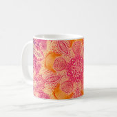 Mug Ornement de dentelle Mandala : Conception d'aquare (Devant gauche)