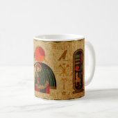 Mug Ornement de Horus d'Egyptien sur le papyrus (Devant droit)