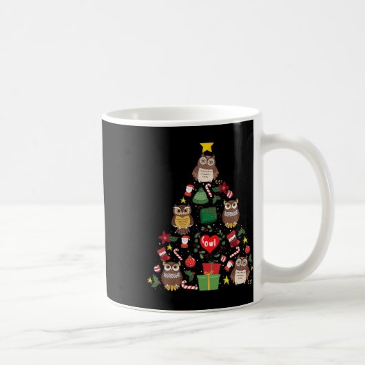 Mug Ornement de Noël Chouette Chouette Amant Noël Cade (Droite)