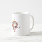 Mug Ornement de Noël en argent rose (Devant droit)