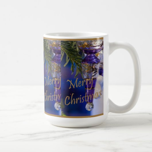 Mug Ornement de Noël pourpre (Droite)