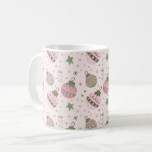 Mug Ornement de Noël Rose Mignon (Devant gauche)