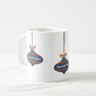 Mug Ornement de Noël vintage couleur modifiable