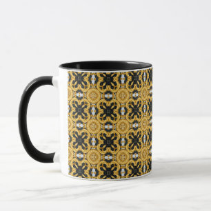 Mug Ornement doré sur fond noir