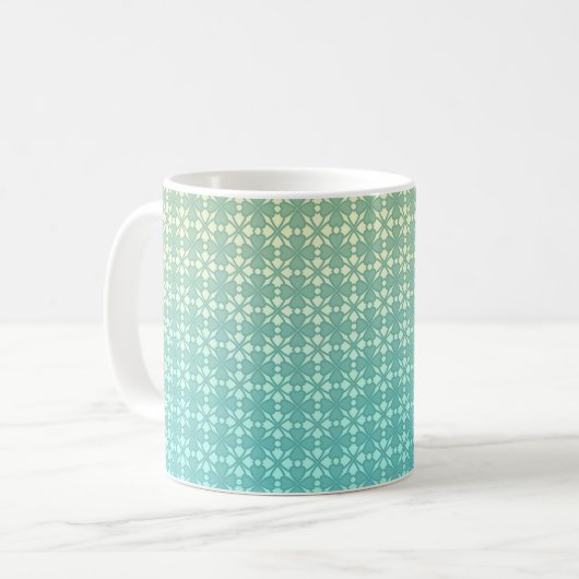 Mug Ornement floral, dégradé (Devant gauche)