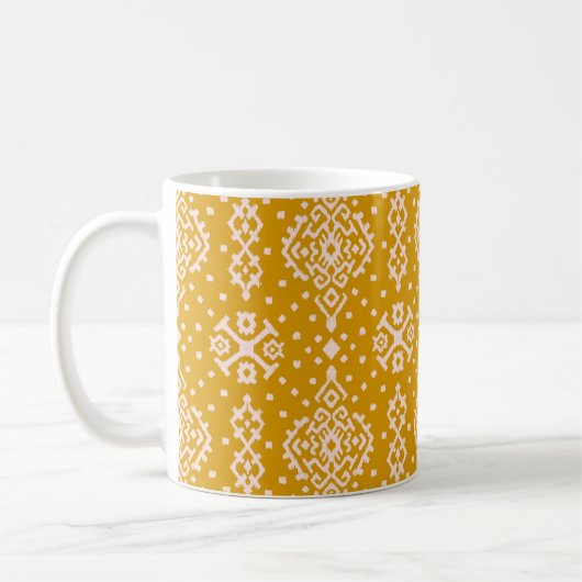 Mug Ornement folklorique Ikat - texture ethnique. (Gauche)