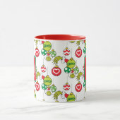 Mug Ornement Grinch | Ajoutez votre nom et initiale (Centre)