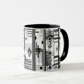 Mug Ornement moderne abstrait éléments géométriques vi (Devant droit)