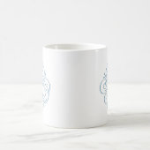 Mug Ornement Monogramme Élégant Personnalisé (Centre)