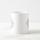 Mug Ornement Monogramme Swash Personnalisé (Centre)