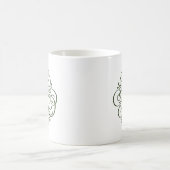 Mug Ornement Monogramme Swash Personnalisé (Centre)
