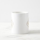 Mug Ornement Monogramme Swash Personnalisé (Centre)
