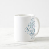 Mug Ornement Monogramme Swash Personnalisé (Devant droit)