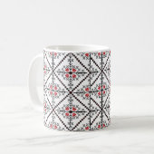 Mug ornement motif sans couture (Devant gauche)