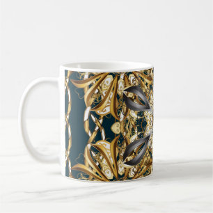Mug Ornement traditionnel. Classic vintage backg