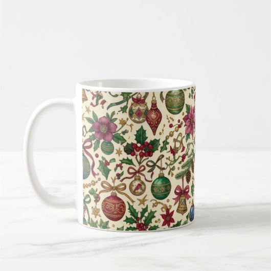 Mug Ornements Antiques Suspendus à un Ruban (Gauche)