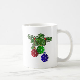 Mug Ornements Colorés pour l'Arbre de Noël