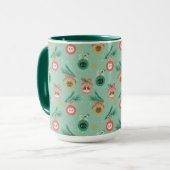 Mug Ornements de chats sur Motif d'arbre (Devant gauche)