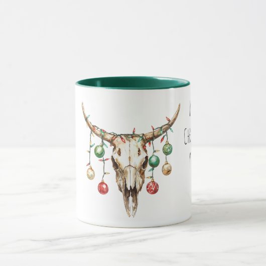 Mug Ornements de cowboy de l'Ouest Noël (Centre)