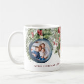 Mug Ornements de Noël 3 Photos Famille (Gauche)