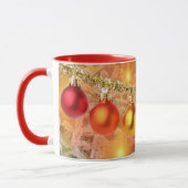 Mug Ornements de Noël colorés (Gauche)
