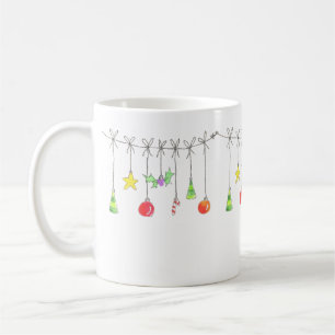 Mug Ornements de Noël Colorés